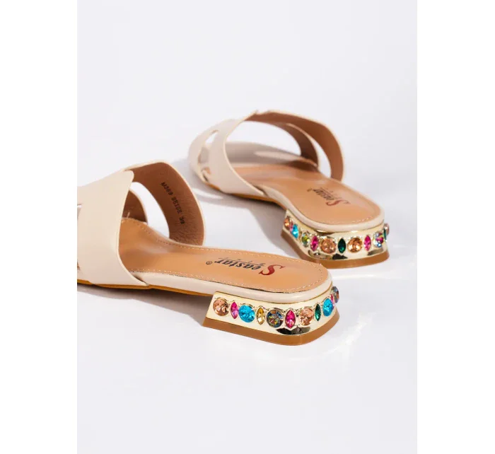 Exkluzívní hnědé nazouváky dámské bez podpatku Exkluzívní hnědé nazouváky dámské bez podpatku