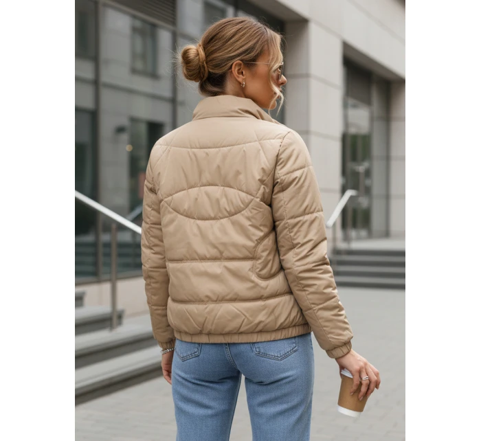 Dámská prošívaná přechodná bunda béžová Dstreet model 21974752 - FashionStreet