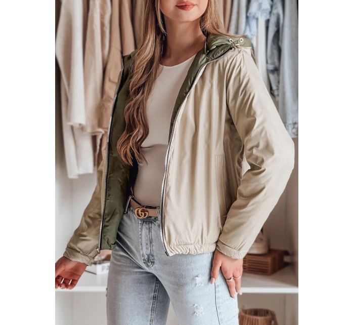 Dámská přechodná bunda zelená Dstreet model 21986728 - FashionStreet