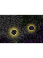 SOLÁRNE DISKOVÉ LAMPY PRE MONTÁŽ NA ZEM ALEBO NA STENU 2KS