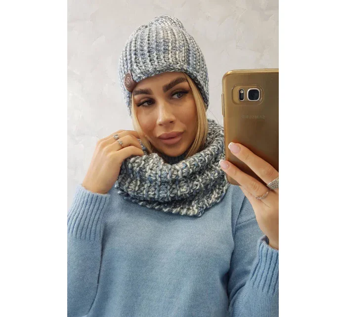 Dámská fleecová souprava tmavě šedá model 18751091 - K-Fashion Dámská fleecová souprava tmavě šedá model 18751091 - K-Fashion