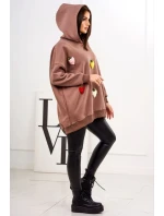 Zateplená mikina s model 19049180 motivem mocca - K-Fashion