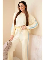 Dámska súprava z viskózy s tienidlami žltá