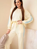 Dámska súprava z viskózy s tienidlami žltá