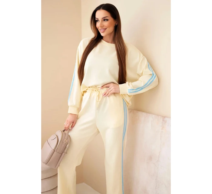 Dámska súprava z viskózy s tienidlami žltá