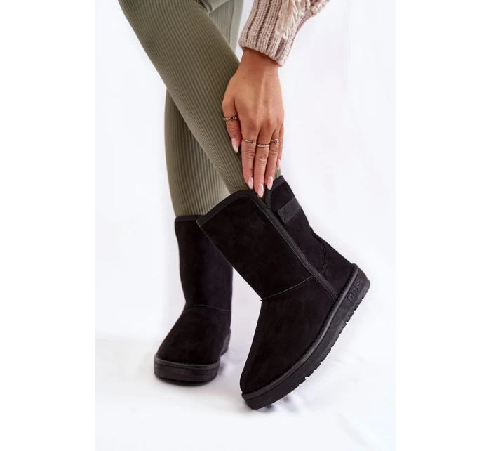 Damskie Wysokie Śniegowce Big Star KK274618 Czarne Damskie Wysokie Śniegowce Big Star KK274618 Czarne