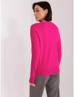 Sweter AT SW model 19040828 fuksjowy - FPrice Sweter AT SW model 19040828 fuksjowy - FPrice