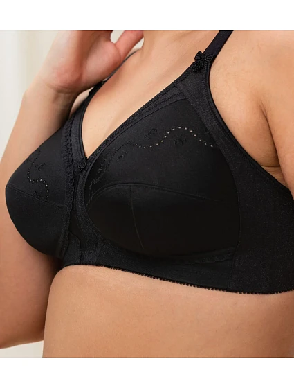 Dámská podprsenka Doreen + Cotton 01 N - BLACK černá - Triumph Dámská podprsenka Doreen + Cotton 01 N - BLACK černá - Triumph