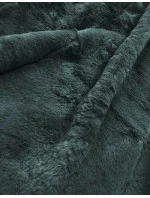 Tmavo zelená dámska zimná bunda s kapucňou (2m-21308) Tmavo zelená dámska zimná bunda s kapucňou (2m-21308)