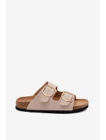 Dámské pantofle s podrážkou a přezkami  Béžové model 22123002 - Lee Cooper