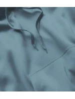 Šedomodrá dámska tepláková mikina (W02-09