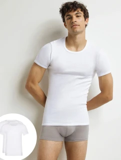 Pánské bavlněné tričko 2 ks TSHIRT model 21819840 NECK 2x  bílá - DIM