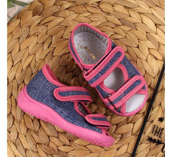 Nazo Jr TEX4B detské papuče námornícka modrá a ružová