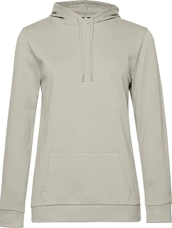 B&C #Hoodie /women Dámska mikina s kapucňou 01.W04W grey fog