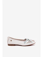 Kožené baleríny model 22125782 Bílé - Maciejka