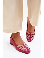 Kožené baleríny Maciejka P7542-15 Fuksia