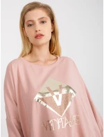 Bluzka RV BZ model 21365594 jasny różowy - FPrice Bluzka RV BZ model 21365594 jasny różowy - FPrice