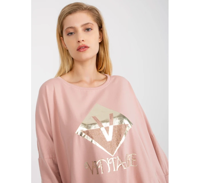 Bluzka RV BZ model 21365594 jasny różowy - FPrice Bluzka RV BZ model 21365594 jasny różowy - FPrice