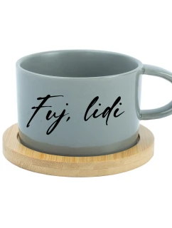 FUJ, LIDI - šedý hrníček makronka 200 ml