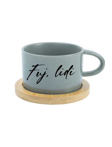 FUJ, LIDI - šedý hrníček makronka 200 ml FUJ, LIDI - šedý hrníček makronka 200 ml