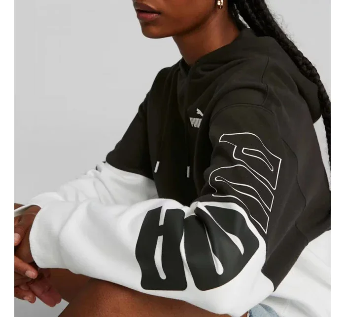 Dámska mikina 676023 01 Black with white - Puma
