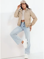 Dámská přechodná prošívaná bunda béžová Dstreet model 21973522 - FashionStreet