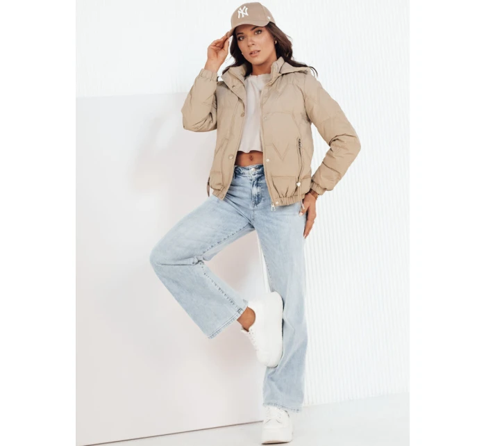 Dámská přechodná prošívaná bunda béžová Dstreet model 21973522 - FashionStreet
