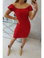 Pruhované model 18748325 šaty v červené barvě - K-Fashion