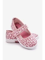 Dětské balerínky na suchý zip v růžové model 21610949 - Boto