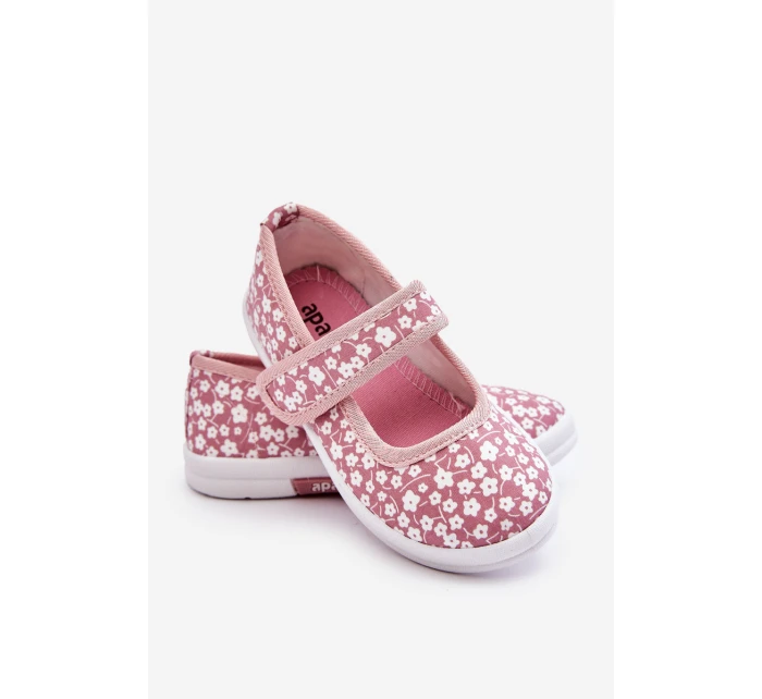 Dětské balerínky na suchý zip v růžové model 21610949 - Boto
