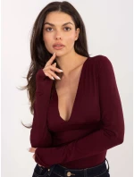 Bluzka IT BZ model 21771773 bordowy - FPrice Bluzka IT BZ model 21771773 bordowy - FPrice