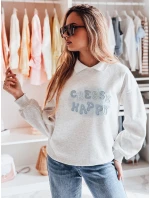 Dámská oversize mikina s potiskem šedá Dstreet model 21989127 - FashionStreet