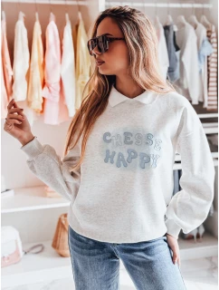 Dámská oversize mikina s potiskem šedá Dstreet model 21989127 - FashionStreet