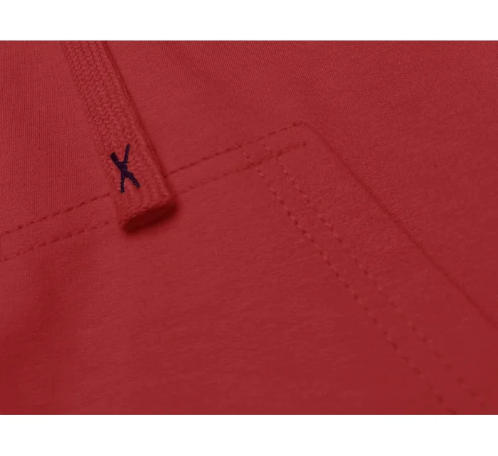 Krátka červená mikina s kapucňou (8B939-18) Krátka červená mikina s kapucňou (8B939-18)