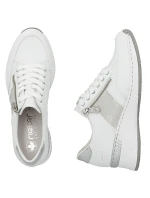 Dámské tenisky s polovičním zipem bílé model 22021873 - Rieker