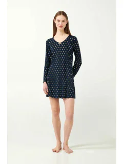 Vamp - Nočná košeľa s elegantnou zlatou potlačou 21835 - Vamp