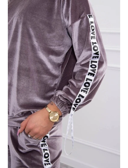 Velúrová súprava Love grey