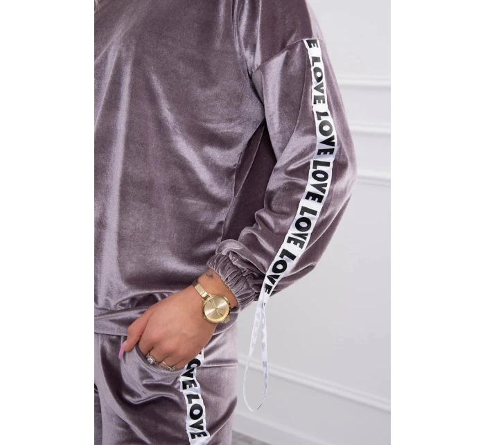 Velúrová súprava Love grey