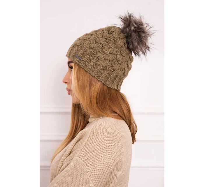 Fleecová čiapka Daria K217 light khaki