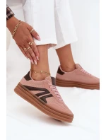Sztruksowe Sneakersy Damskie Na Platformie Różowe Skye Sztruksowe Sneakersy Damskie Na Platformie Różowe Skye
