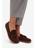 Skórzane Zamszowe Mokasyny Typu Barefoot Zazoo 322 Czekoladowe