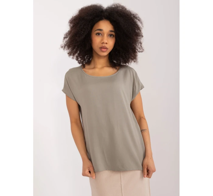 Bluzka model 21156171 khaki - FPrice Bluzka model 21156171 khaki - FPrice