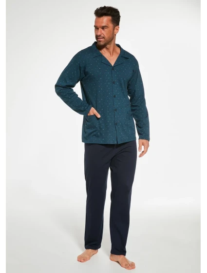 Pánské rozepínací pyžamo model 18642222 dł/r S2XL - Cornette Pánské rozepínací pyžamo model 18642222 dł/r S2XL - Cornette