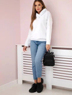 Dámská mikina se zapínáním na zip na model 21125134 bílý - K-Fashion