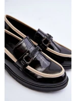 Dámské lakované polobotky mokasíny model 21652903 černé - S.Barski