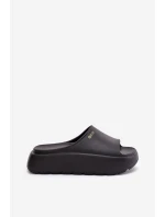 Piankowe Klapki Damskie Na Platformie Big Star RR274A567 Czarne Piankowe Klapki Damskie Na Platformie Big Star RR274A567 Czarne