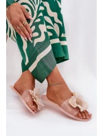 Transparentne Płaskie Klapki Damskie Ze Sztucznym Kwiatem Nude Vobetta Transparentne Płaskie Klapki Damskie Ze Sztucznym Kwiatem Nude Vobetta