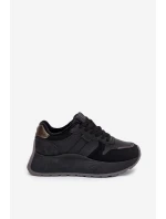 Ocieplane Sneakersy Damskie Na Platformie Big Star SS274007 HI-POLY SYSTEM Czarne