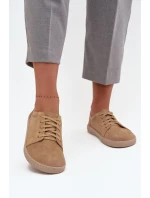 Trampki Typu Barefoot Z Naturalnego Zamszu Zazoo 314 Beżowe