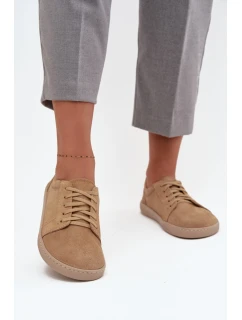Trampki Typu Barefoot Z Naturalnego Zamszu Zazoo 314 Beżowe